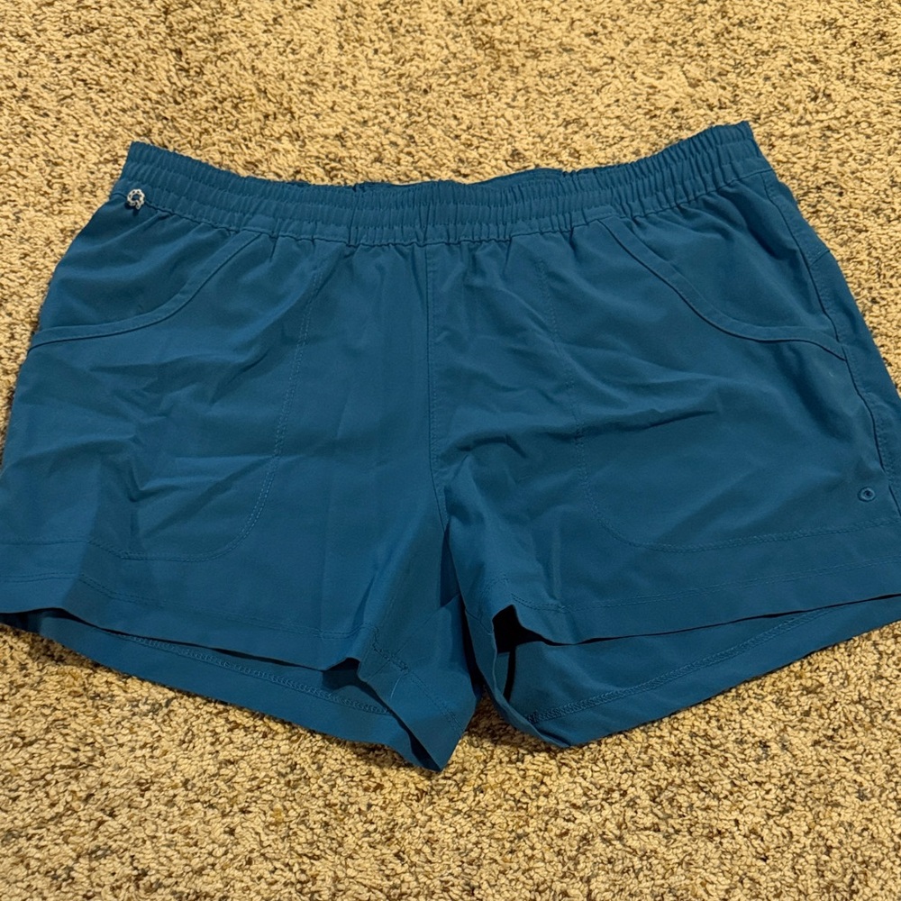 Women’s Athletic Shorts – Teal Blue Comfort Fit
